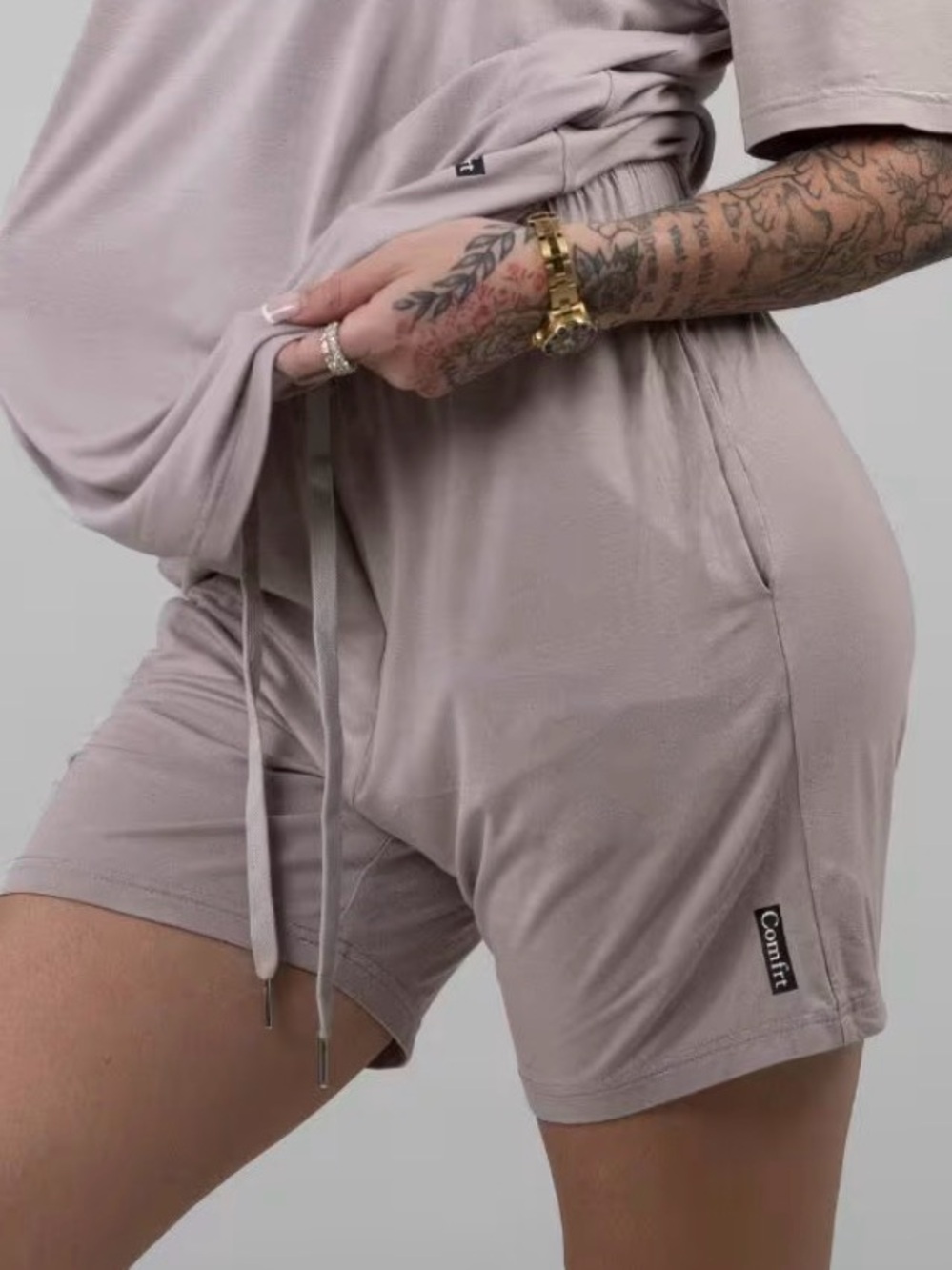 Comfort Label Women's Lounge Shorts in dove